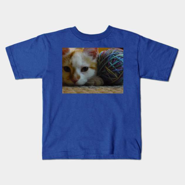 Kitty B Kids T-Shirt by HalfBlindCyclops